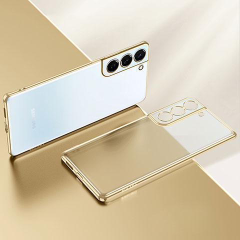 Coque Ultra Fine TPU Souple Housse Etui Transparente H03 pour Samsung Galaxy S21 Plus 5G Or