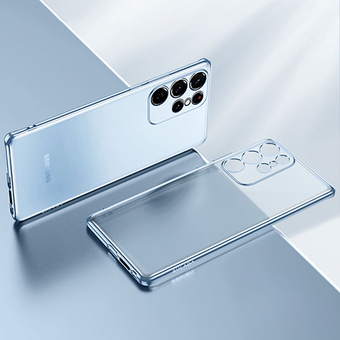 Coque Ultra Fine TPU Souple Housse Etui Transparente H03 pour Samsung Galaxy S21 Ultra 5G Bleu Ciel