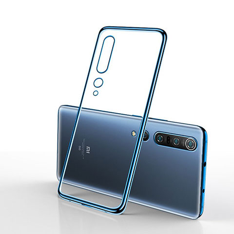 Coque Ultra Fine TPU Souple Housse Etui Transparente H03 pour Xiaomi Mi 10 Pro Bleu