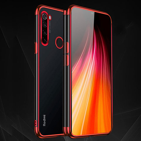 Coque Ultra Fine TPU Souple Housse Etui Transparente H03 pour Xiaomi Redmi Note 8 (2021) Rouge