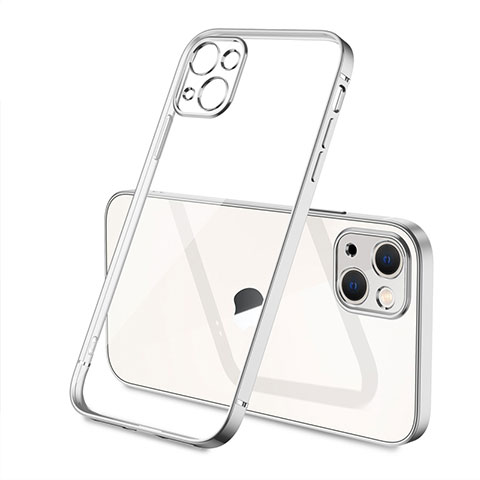 Coque Ultra Fine TPU Souple Housse Etui Transparente H04 pour Apple iPhone 13 Argent