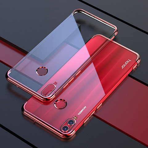 Coque Ultra Fine TPU Souple Housse Etui Transparente H04 pour Huawei Honor View 10 Lite Rouge