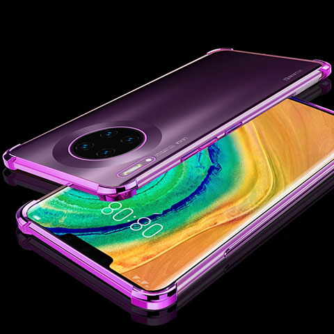 Coque Ultra Fine TPU Souple Housse Etui Transparente H04 pour Huawei Mate 30 5G Violet