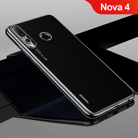 Coque Ultra Fine TPU Souple Housse Etui Transparente H04 pour Huawei Nova 4 Noir