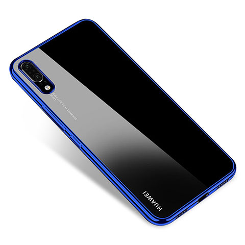 Coque Ultra Fine TPU Souple Housse Etui Transparente H04 pour Huawei P20 Bleu