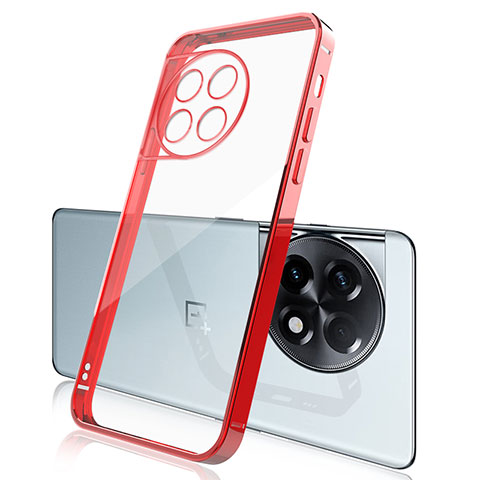 Coque Ultra Fine TPU Souple Housse Etui Transparente H04 pour OnePlus Ace 2 Pro 5G Rouge
