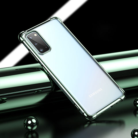 Coque Ultra Fine TPU Souple Housse Etui Transparente H04 pour Samsung Galaxy S20 Vert