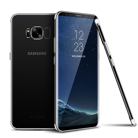 Coque Ultra Fine TPU Souple Housse Etui Transparente H04 pour Samsung Galaxy S8 Plus Argent