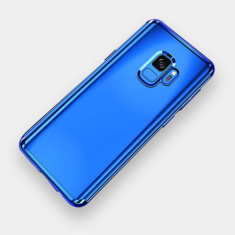 Coque Ultra Fine TPU Souple Housse Etui Transparente H04 pour Samsung Galaxy S9 Bleu
