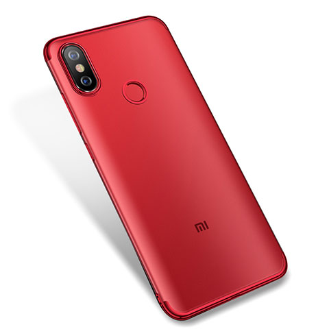 Coque Ultra Fine TPU Souple Housse Etui Transparente H04 pour Xiaomi Mi 6X Rouge