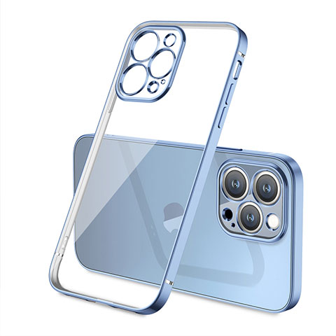 Coque Ultra Fine TPU Souple Housse Etui Transparente H05 pour Apple iPhone 13 Pro Max Bleu