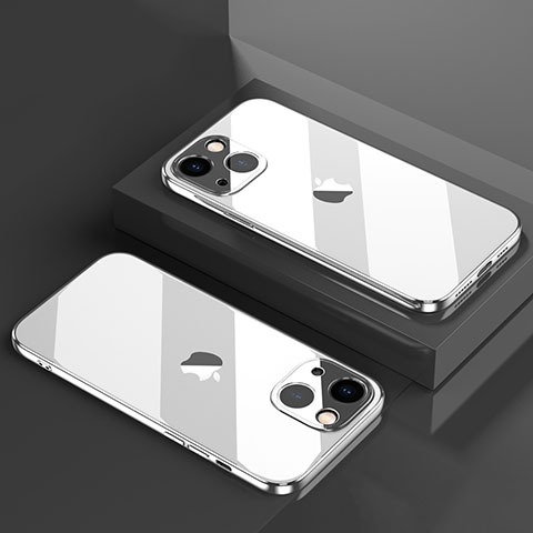Coque Ultra Fine TPU Souple Housse Etui Transparente H05 pour Apple iPhone 15 Argent
