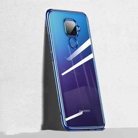 Coque Ultra Fine TPU Souple Housse Etui Transparente H05 pour Huawei Nova 5z Bleu