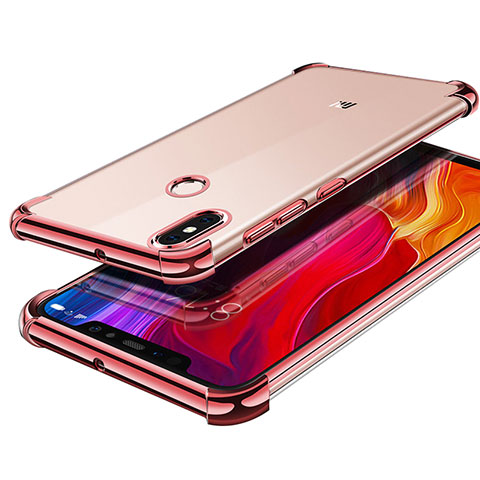 Coque Ultra Fine TPU Souple Housse Etui Transparente H05 pour Xiaomi Mi 8 Or Rose
