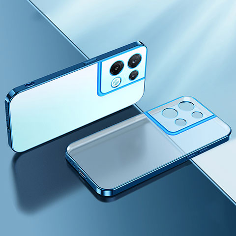 Coque Ultra Fine TPU Souple Housse Etui Transparente H05 pour Xiaomi Redmi Note 13 Pro 5G Bleu