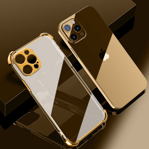 Coque Ultra Fine TPU Souple Housse Etui Transparente H06 pour Apple iPhone 14 Pro Max Or