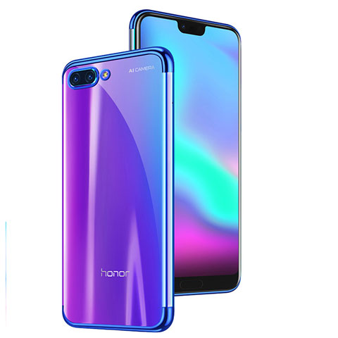 Coque Ultra Fine TPU Souple Housse Etui Transparente H06 pour Huawei Honor 10 Bleu