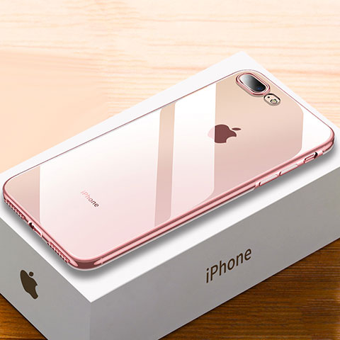 Coque Ultra Fine TPU Souple Housse Etui Transparente HC02 pour Apple iPhone 7 Plus Or Rose