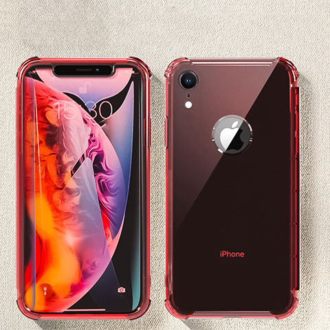 Coque Ultra Fine TPU Souple Housse Etui Transparente HC08 pour Apple iPhone XR Rouge