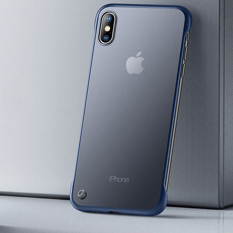 Coque Ultra Fine TPU Souple Housse Etui Transparente HT01 pour Apple iPhone X Bleu