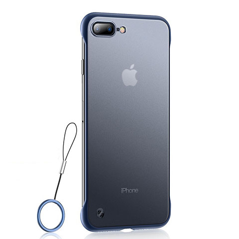 Coque Ultra Fine TPU Souple Housse Etui Transparente HT02 pour Apple iPhone 7 Plus Bleu