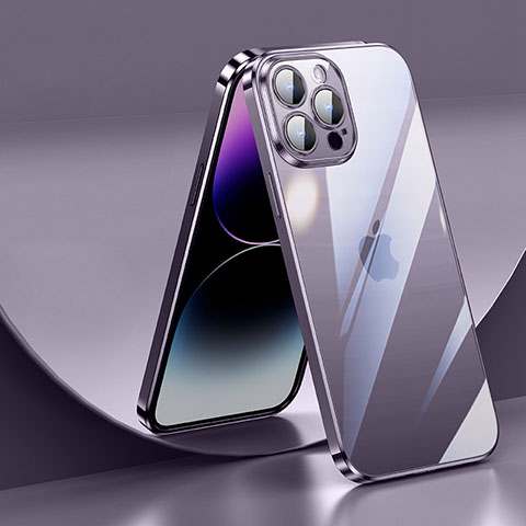 Coque Ultra Fine TPU Souple Housse Etui Transparente LD2 pour Apple iPhone 13 Pro Violet