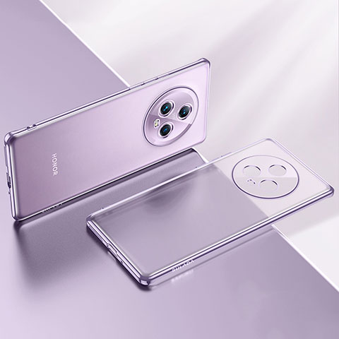 Coque Ultra Fine TPU Souple Housse Etui Transparente LD2 pour Huawei Honor Magic5 5G Violet
