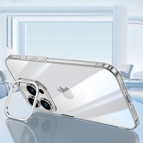 Coque Ultra Fine TPU Souple Housse Etui Transparente LD6 pour Apple iPhone 14 Pro Argent