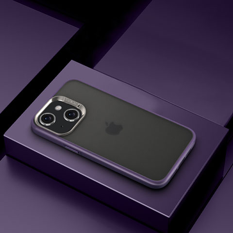 Coque Ultra Fine TPU Souple Housse Etui Transparente LD8 pour Apple iPhone 14 Plus Violet