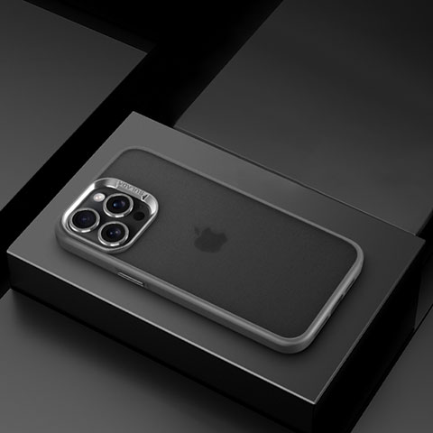 Coque Ultra Fine TPU Souple Housse Etui Transparente LD8 pour Apple iPhone 15 Pro Gris