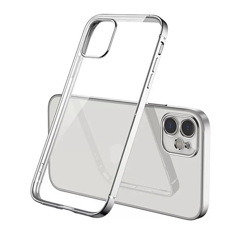Coque Ultra Fine TPU Souple Housse Etui Transparente N01 pour Apple iPhone 12 Argent