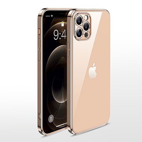 Coque Ultra Fine TPU Souple Housse Etui Transparente N01 pour Apple iPhone 12 Pro Or