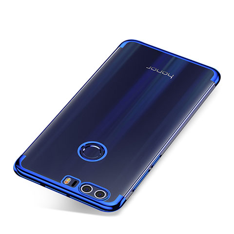 Coque Ultra Fine TPU Souple Housse Etui Transparente S01 pour Huawei Honor 8 Bleu