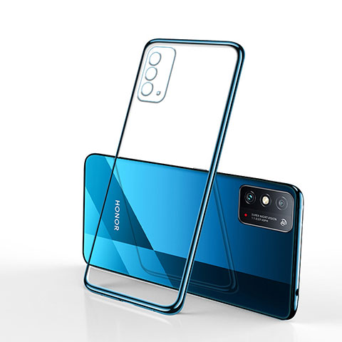 Coque Ultra Fine TPU Souple Housse Etui Transparente S01 pour Huawei Honor X10 Max 5G Bleu