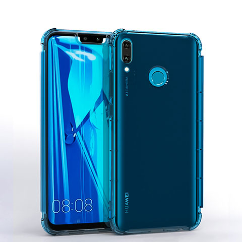 Coque Ultra Fine TPU Souple Housse Etui Transparente S01 pour Huawei Y9 (2019) Bleu