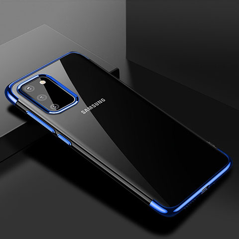 Coque Ultra Fine TPU Souple Housse Etui Transparente S01 pour Samsung Galaxy S20 5G Bleu