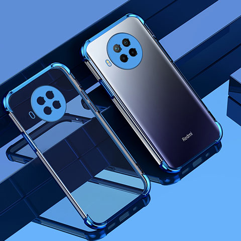 Coque Ultra Fine TPU Souple Housse Etui Transparente S01 pour Xiaomi Mi 10i 5G Bleu