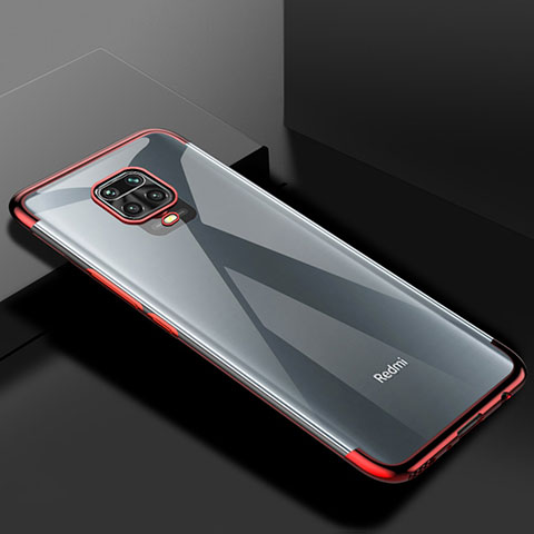 Coque Ultra Fine TPU Souple Housse Etui Transparente S01 pour Xiaomi Redmi Note 9 Pro Rouge