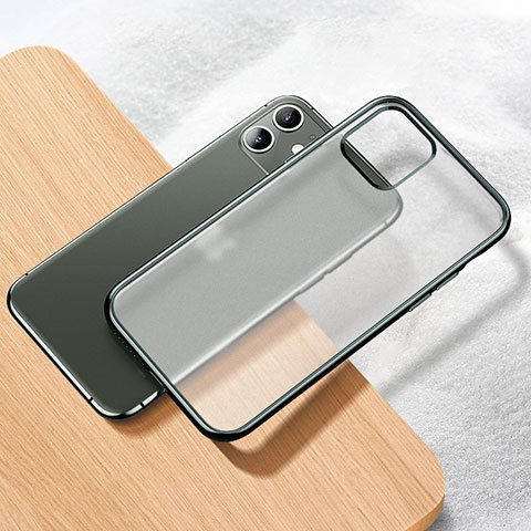 Coque Ultra Fine TPU Souple Housse Etui Transparente S02 pour Apple iPhone 11 Vert