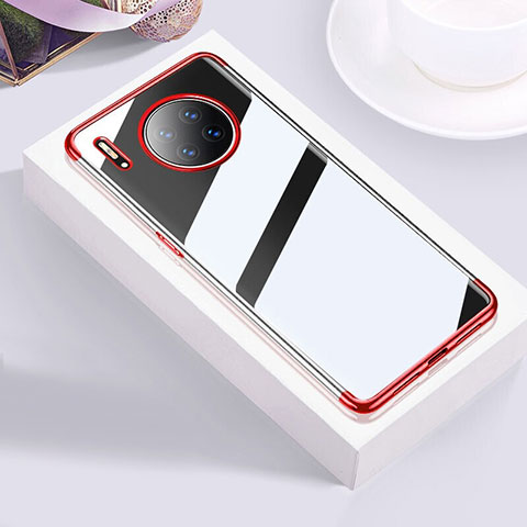 Coque Ultra Fine TPU Souple Housse Etui Transparente S02 pour Huawei Mate 30 Pro 5G Rouge