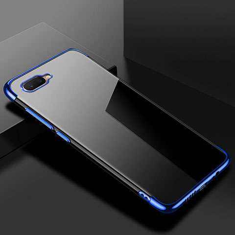 Coque Ultra Fine TPU Souple Housse Etui Transparente S02 pour Oppo RX17 Neo Bleu