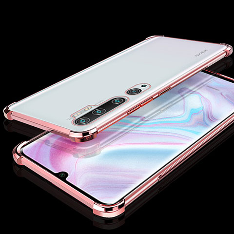 Coque Ultra Fine TPU Souple Housse Etui Transparente S02 pour Xiaomi Mi Note 10 Or Rose