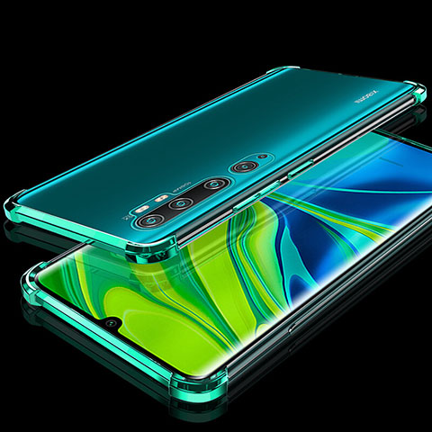 Coque Ultra Fine TPU Souple Housse Etui Transparente S02 pour Xiaomi Mi Note 10 Vert