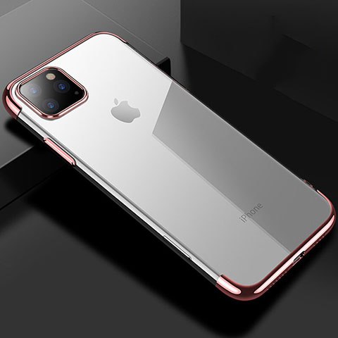 Coque Ultra Fine TPU Souple Housse Etui Transparente S03 pour Apple iPhone 11 Pro Or Rose