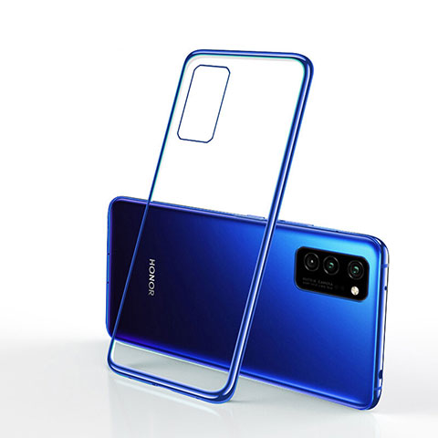 Coque Ultra Fine TPU Souple Housse Etui Transparente S03 pour Huawei Honor View 30 Pro 5G Bleu
