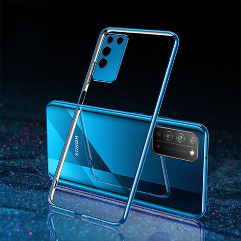 Coque Ultra Fine TPU Souple Housse Etui Transparente S03 pour Huawei Honor X10 5G Bleu