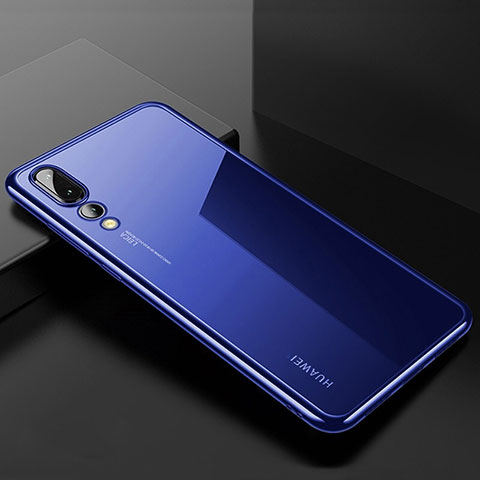 Coque Ultra Fine TPU Souple Housse Etui Transparente S03 pour Huawei P20 Pro Bleu