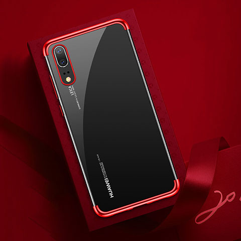 Coque Ultra Fine TPU Souple Housse Etui Transparente S03 pour Huawei P20 Rouge