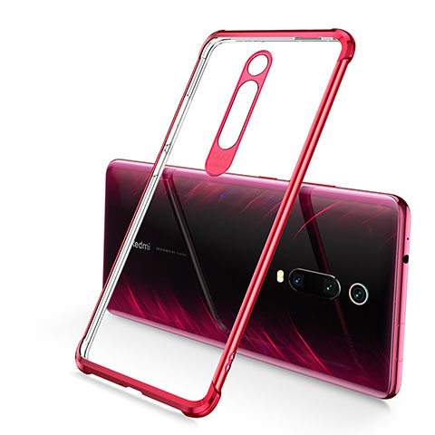 Coque Ultra Fine TPU Souple Housse Etui Transparente S03 pour Xiaomi Mi 9T Rouge