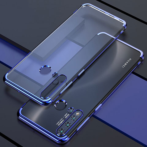 Coque Ultra Fine TPU Souple Housse Etui Transparente S04 pour Huawei Nova 5i Bleu
